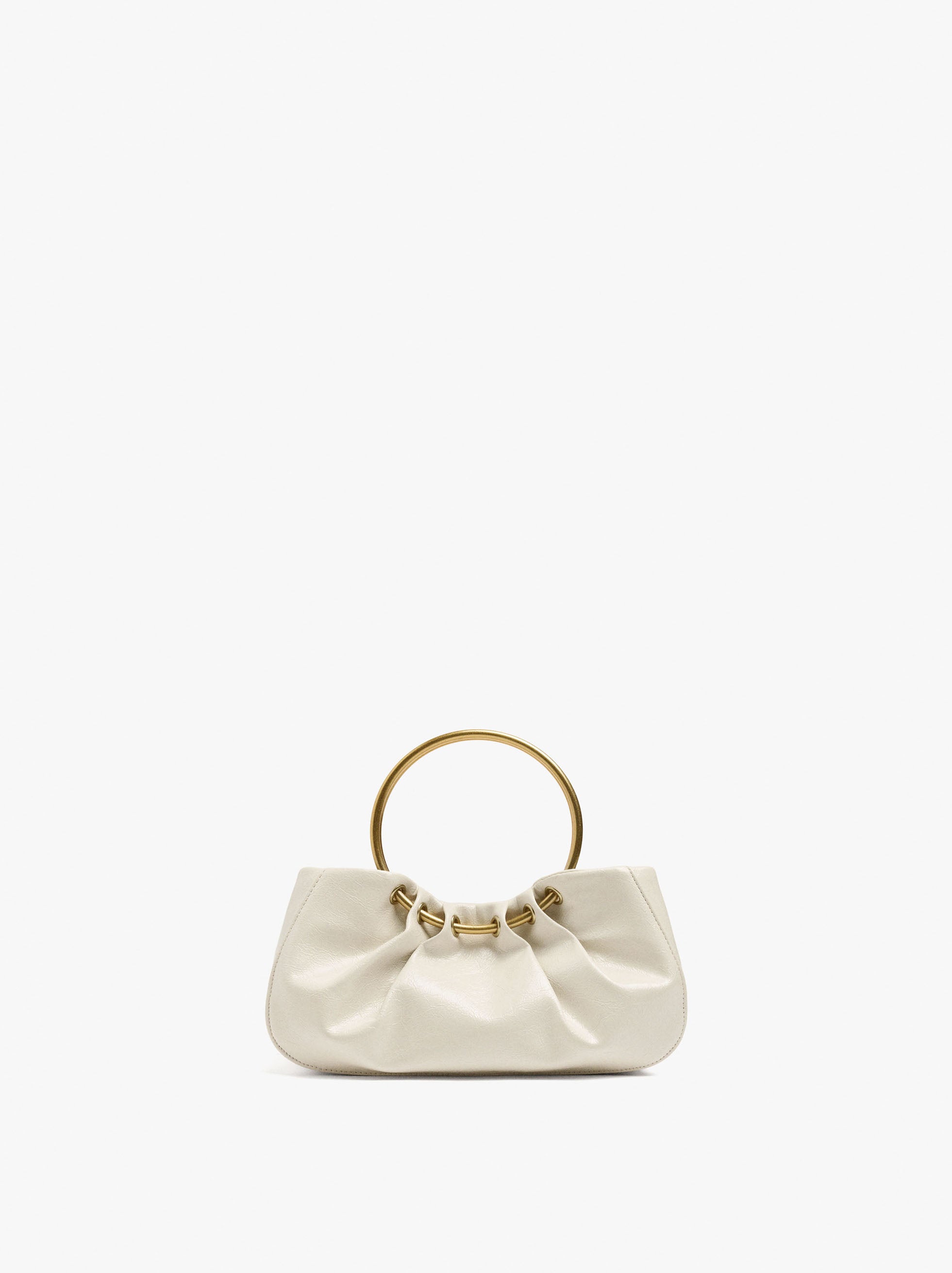 Bolso De Mano Con Aro Metálico