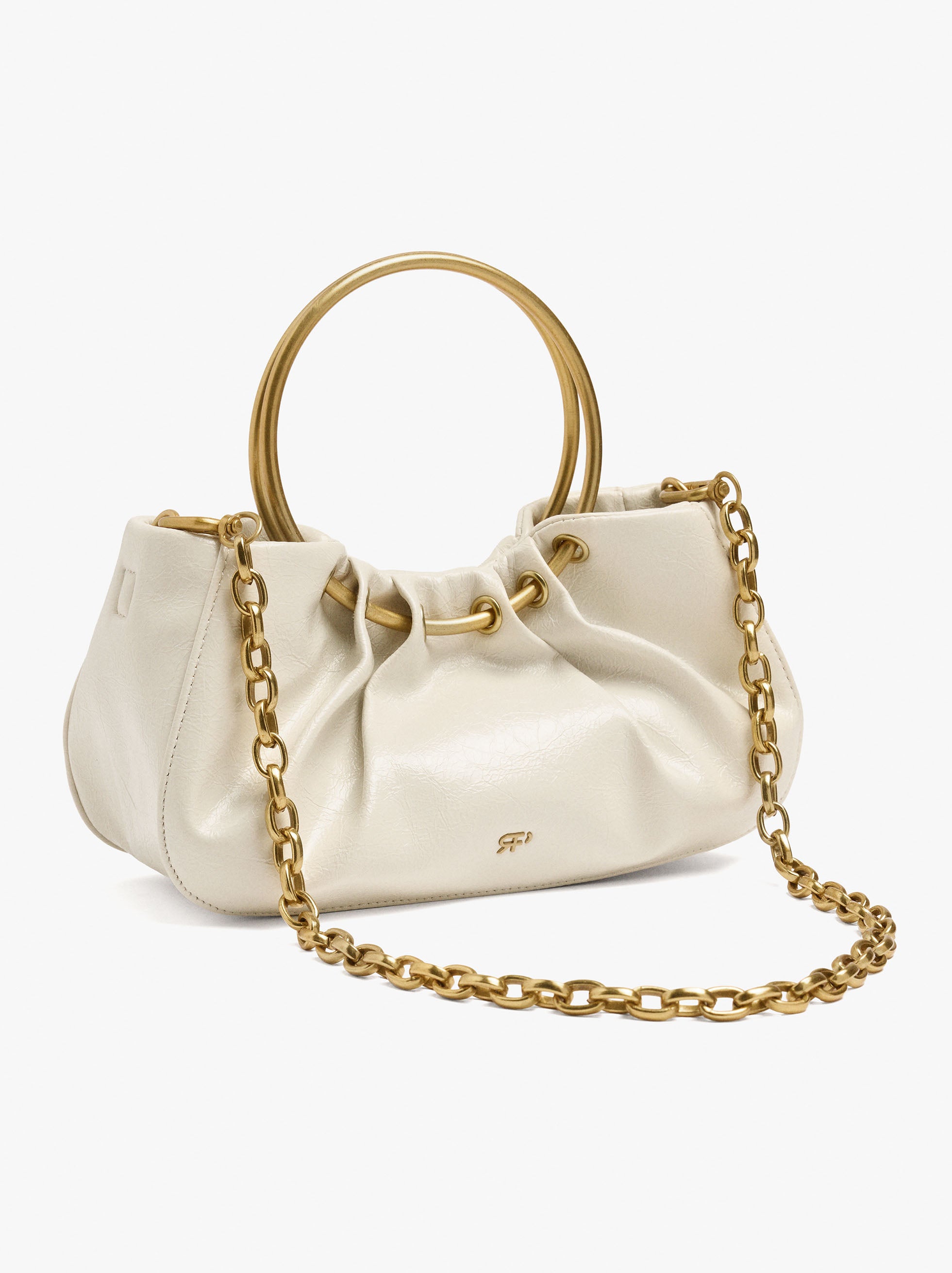 Bolso De Mano Con Aro Metálico