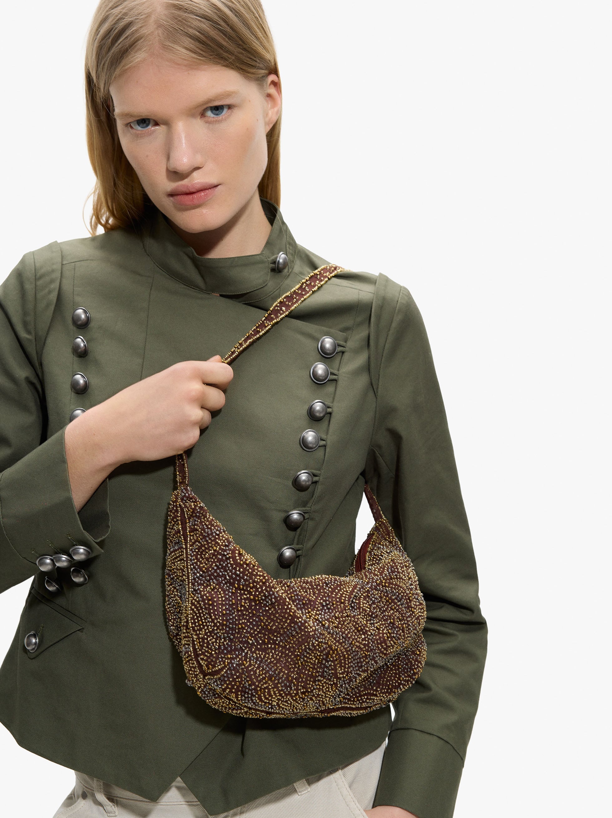 Bolso De Fiesta Con Abalorios