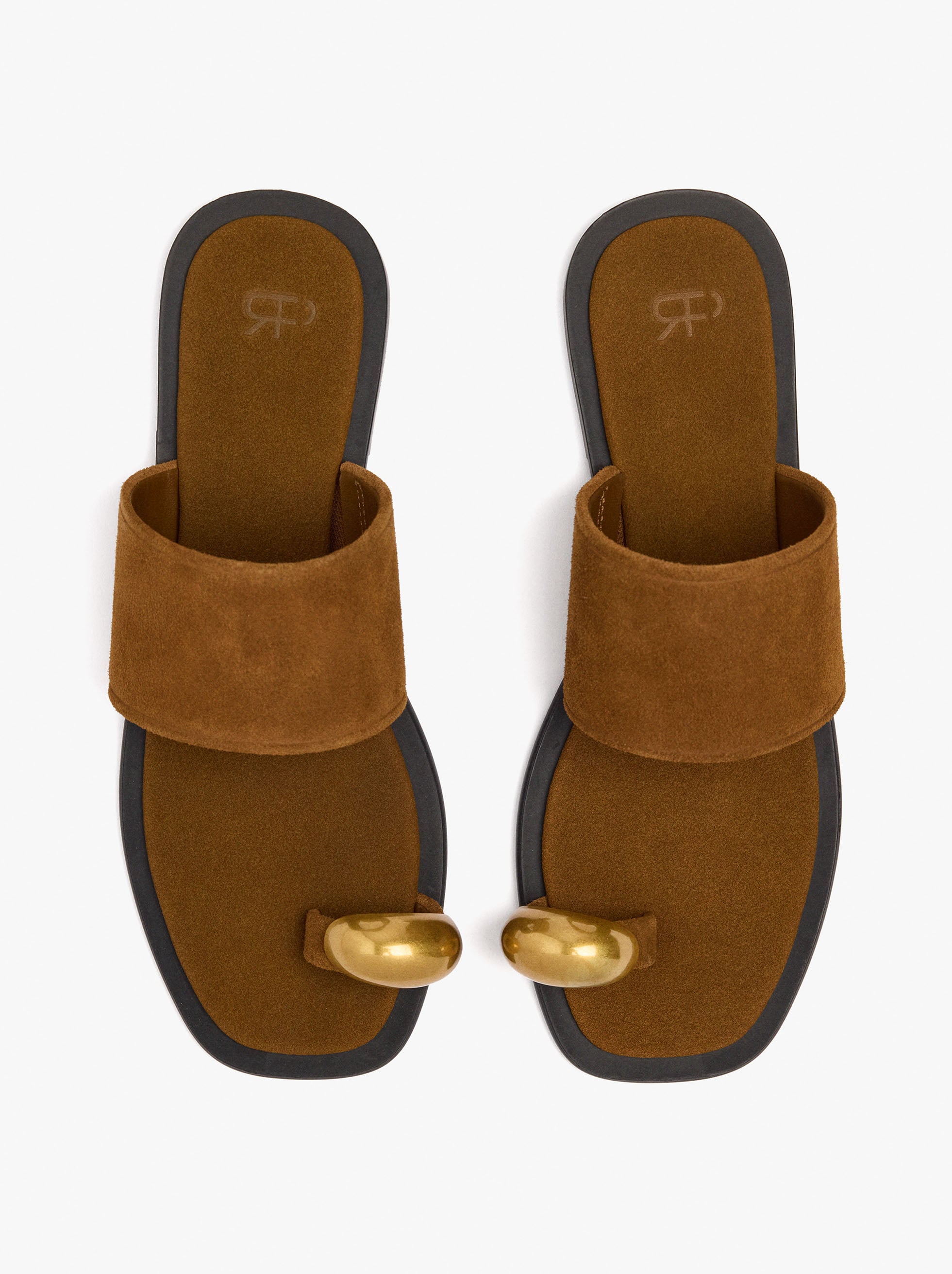 Sandalias De Piel Detalle Metálico