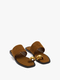 Sandalias De Piel Detalle Metálico