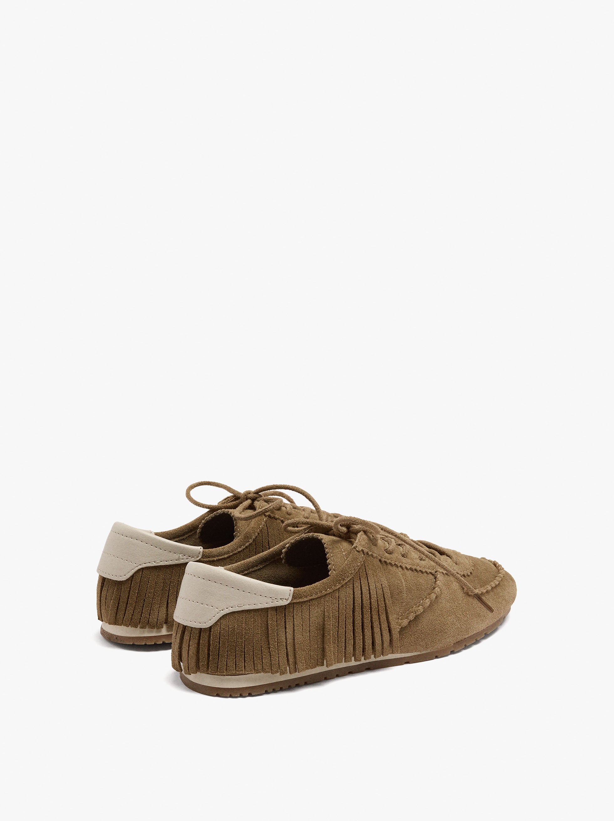 Zapatillas De Piel Con Flecos