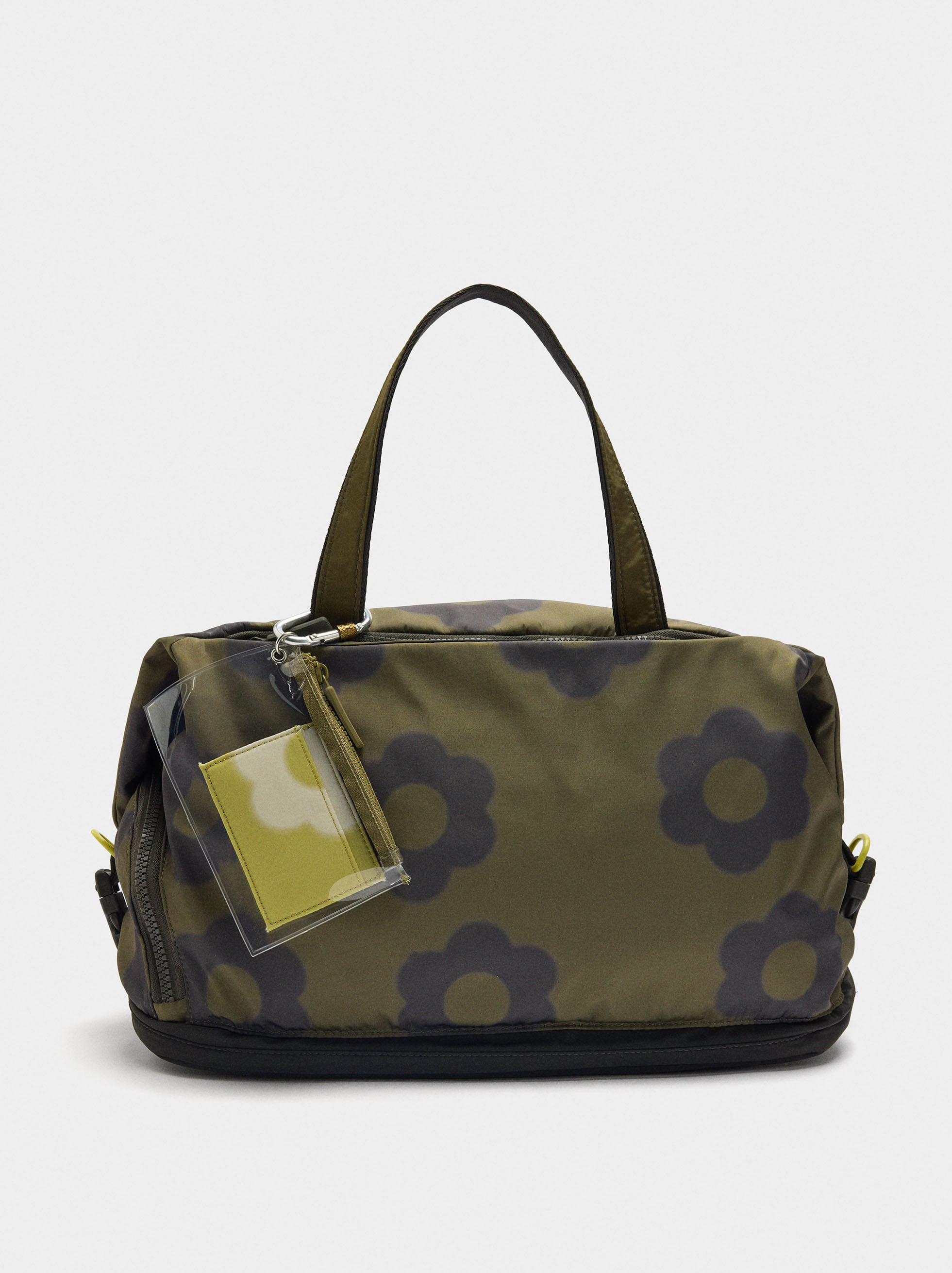 Bolso De Deporte De Nylon Con Estampado Floral