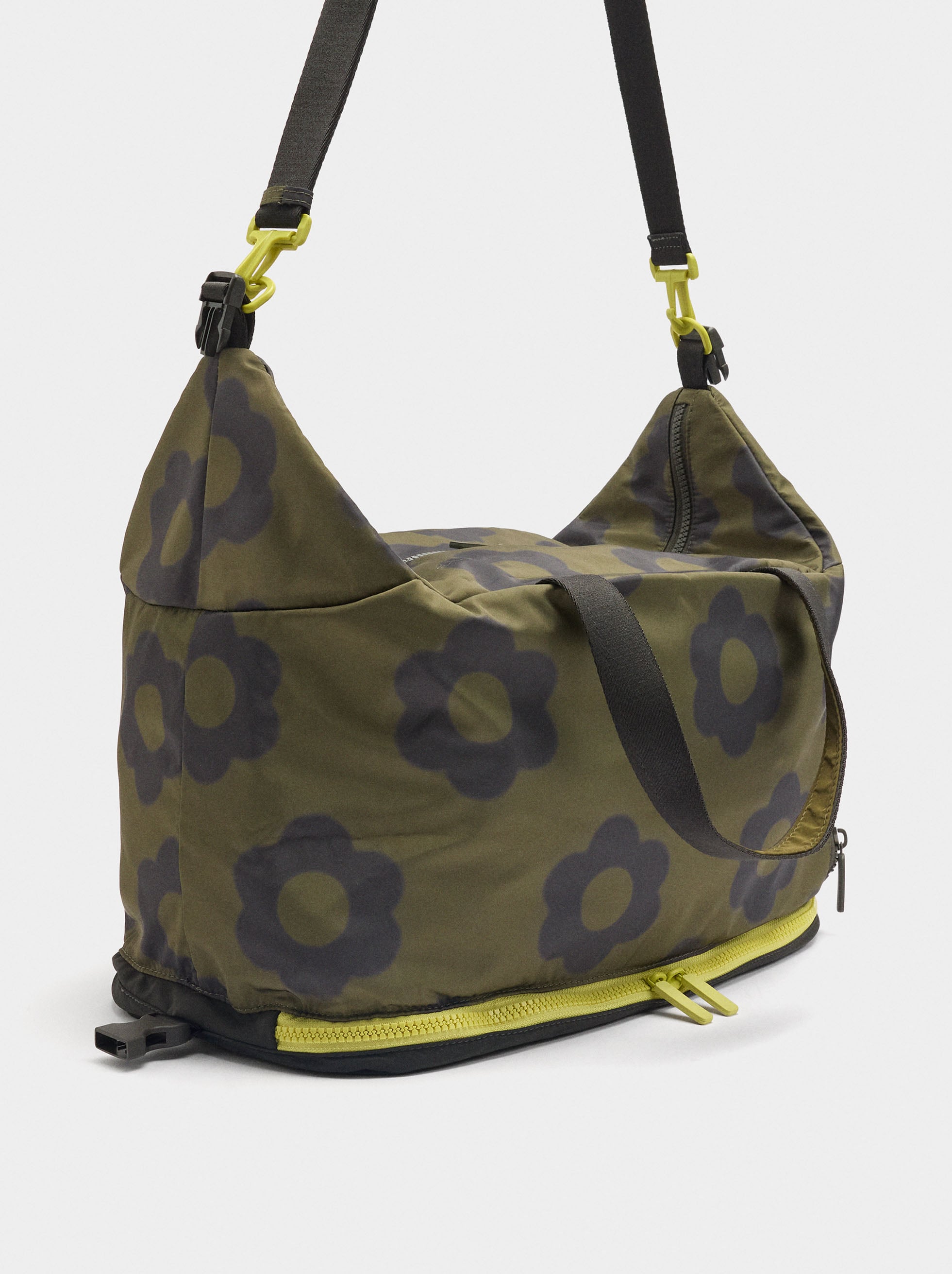 Bolso De Deporte De Nylon Con Estampado Floral