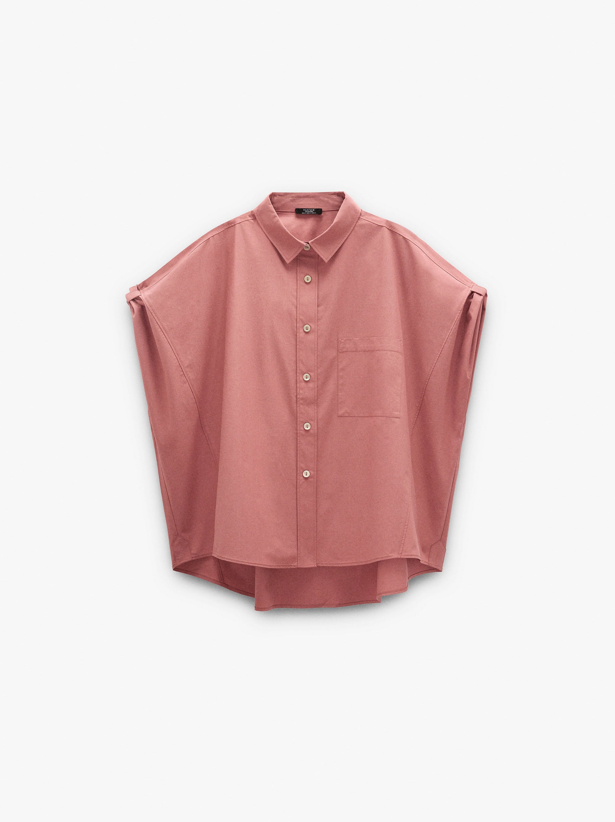 Camisa Mangas Con Dobra 100% Algodón