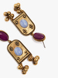 Pendientes Largos Con Piedra Y Esferas