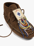Botines De Piel Planos Con Flecos