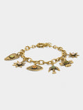 Pulsera De Eslabones Colgantes Con Piedras
