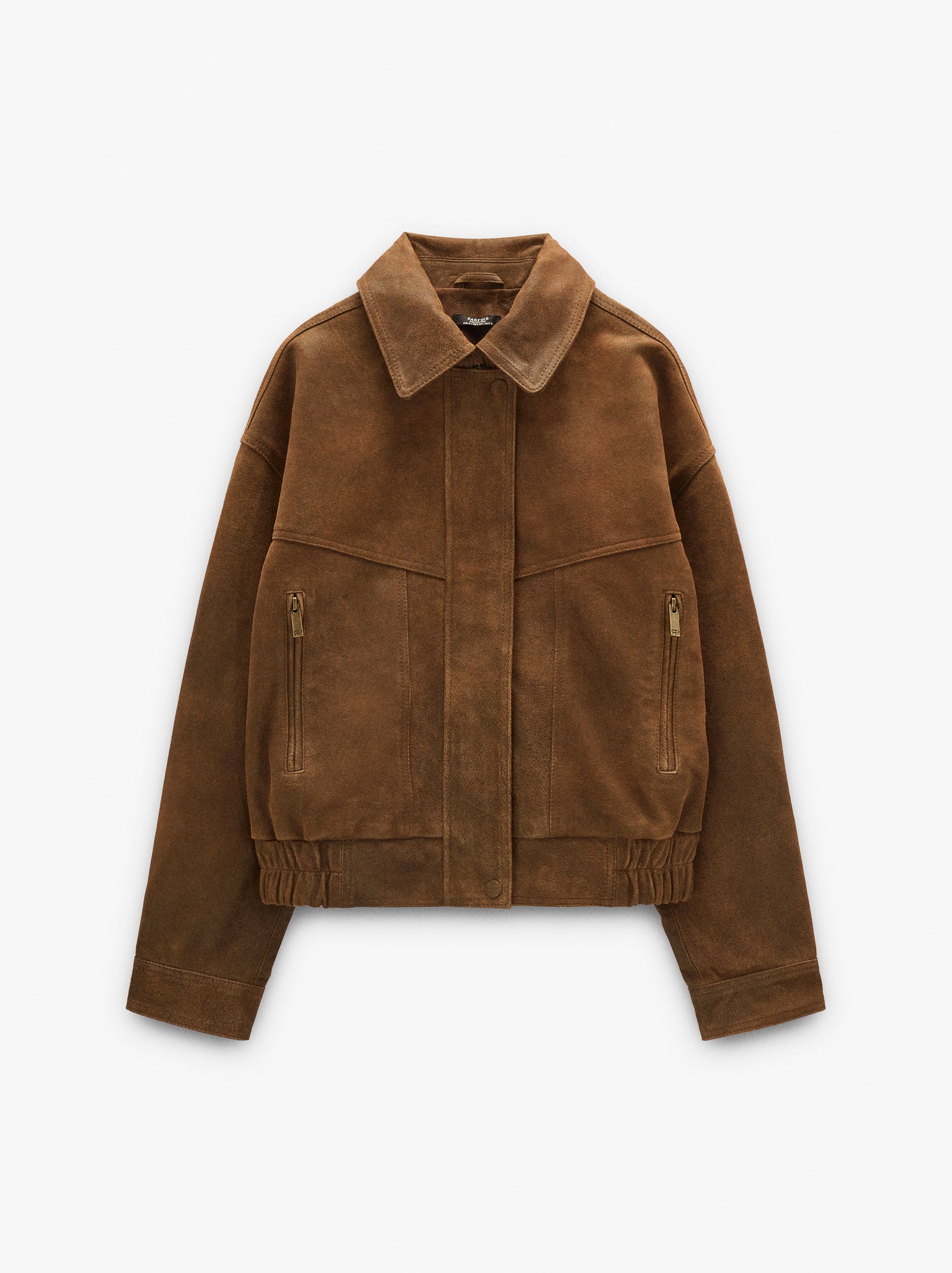 Chaqueta De Piel Efecto Desgastado