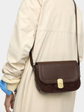 Bolso Bandolera Efecto Piel Con Solapa
