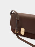 Bolso Bandolera Efecto Piel Con Solapa