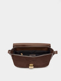 Bolso Bandolera Efecto Piel Con Solapa