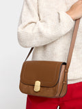 Bolso Bandolera Efecto Piel Con Solapa