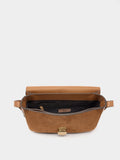 Bolso Bandolera Efecto Piel Con Solapa