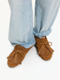 Mocasines De Piel Con Lazo Y Borlas