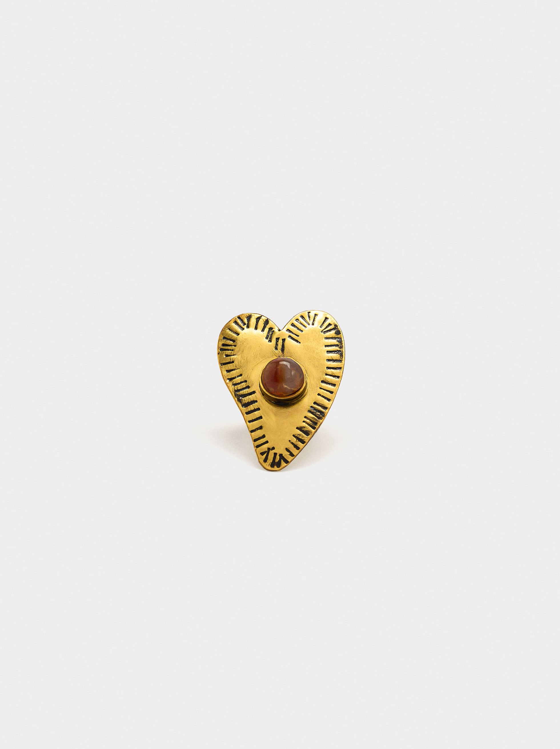 Anillo Corazón Con Piedra