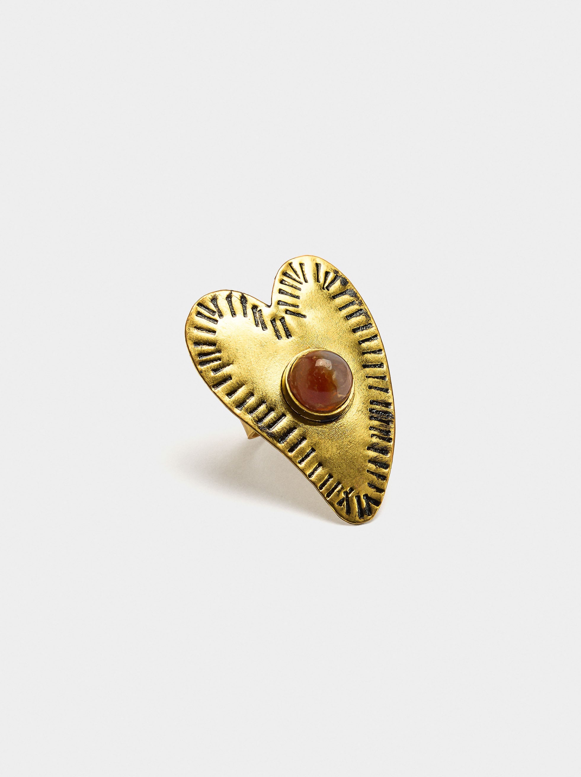 Anillo Corazón Con Piedra