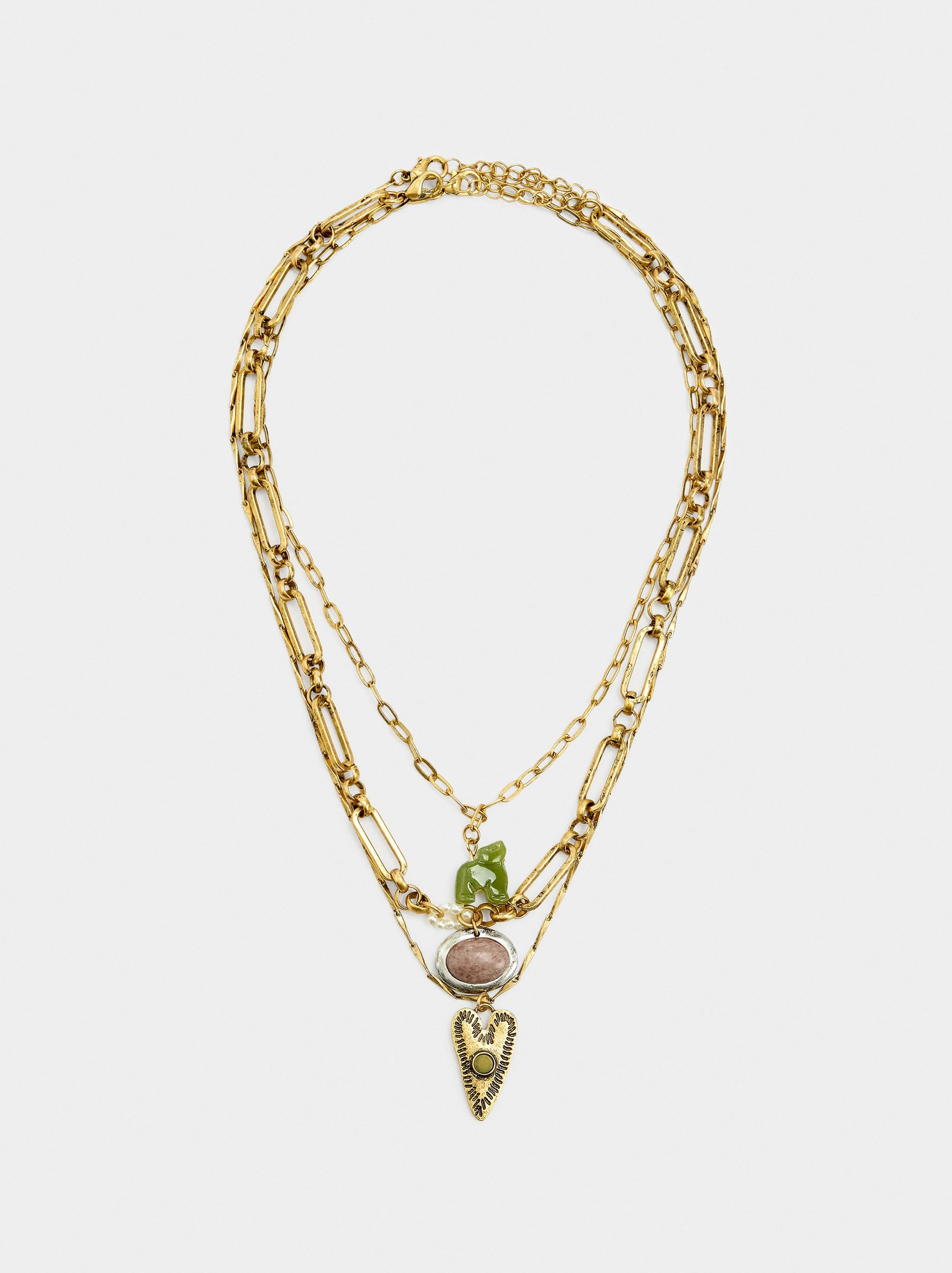 Set De Collares Colgantes Con Piedra
