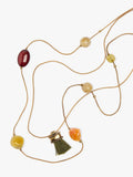 Collar Largo Doble Con Cuentas