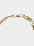 Collar Largo Con Cuentas De Piedra Y Resina
