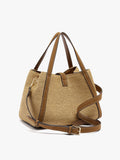 Bolso Tote Efecto Rafia Con Bandolera