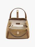 Bolso Tote Efecto Rafia Con Bandolera