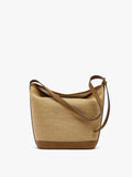 Bolso De Hombro Efecto Rafia