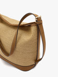 Bolso De Hombro Efecto Rafia