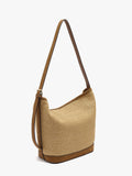 Bolso De Hombro Efecto Rafia