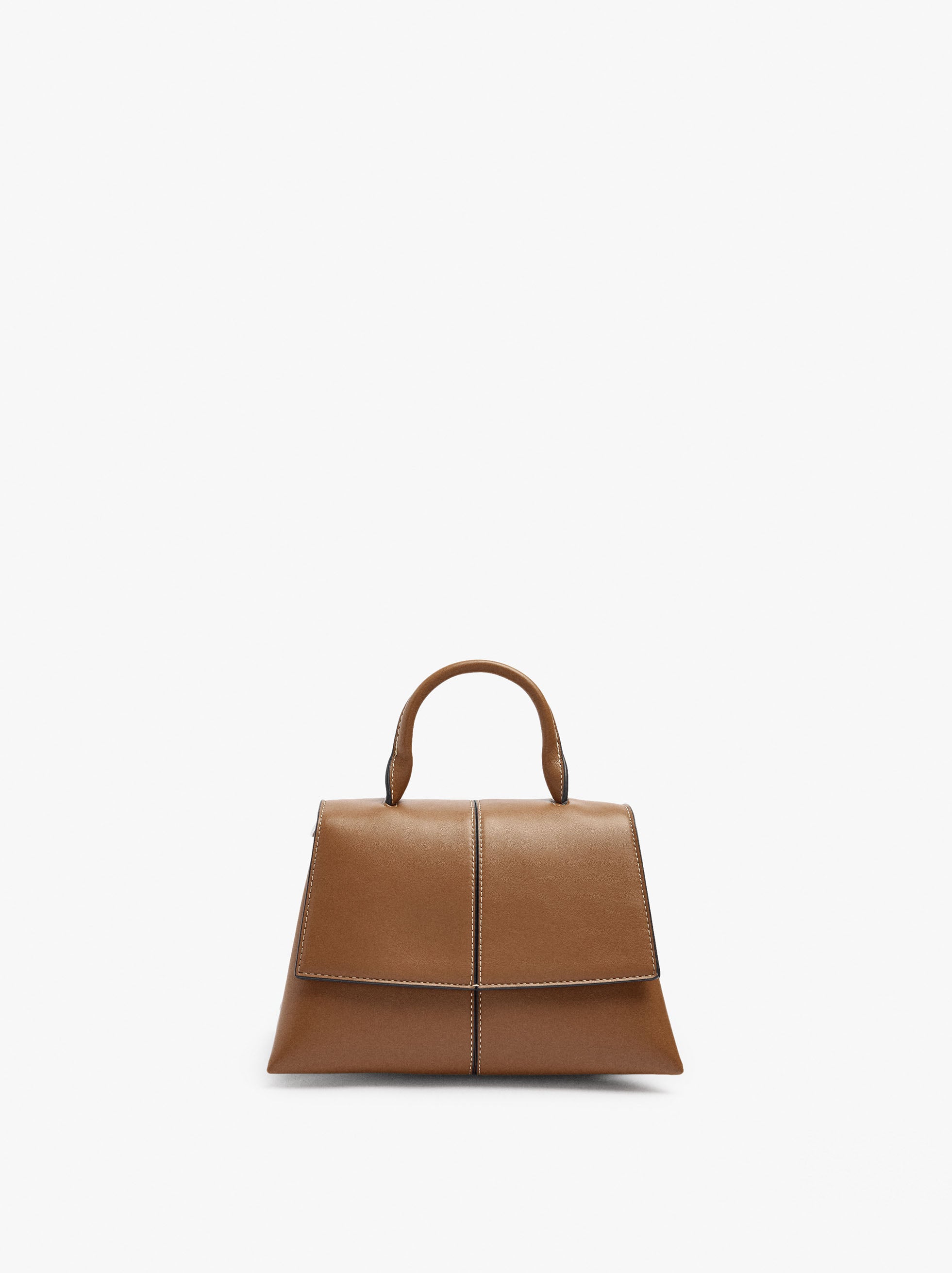 Bolso De Mano Liso Con Bandolera