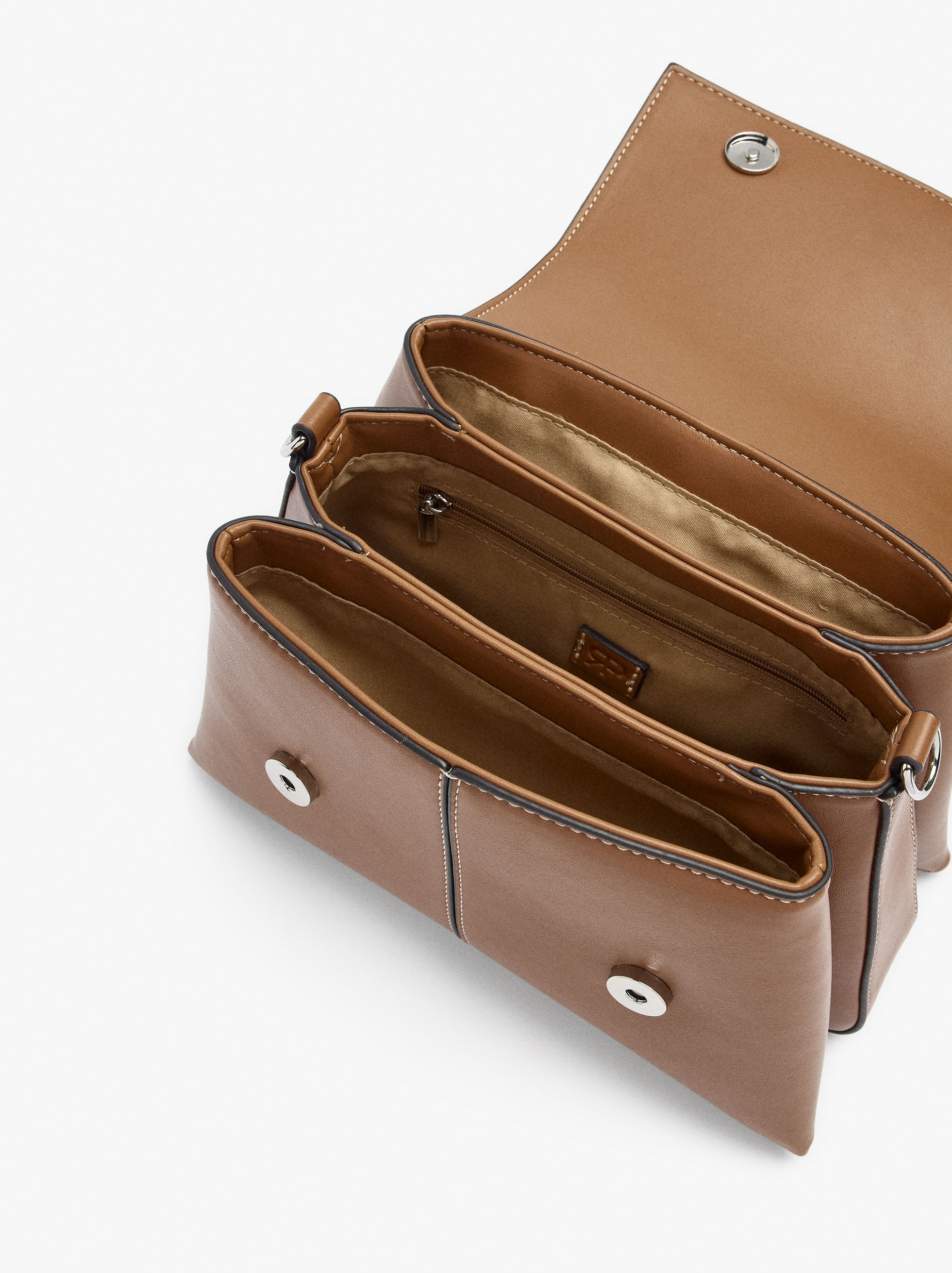 Bolso De Mano Liso Con Bandolera