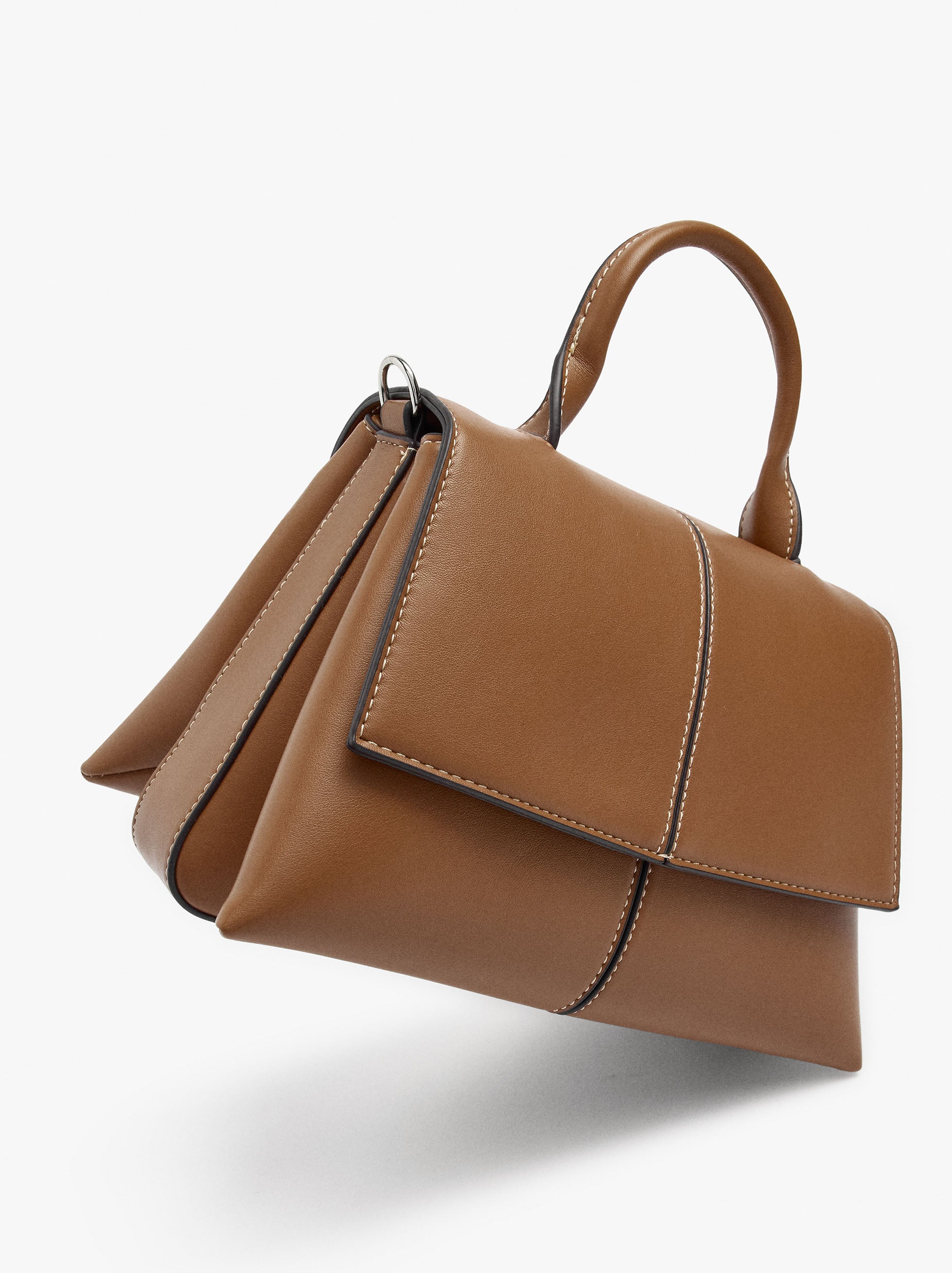 Bolso De Mano Liso Con Bandolera