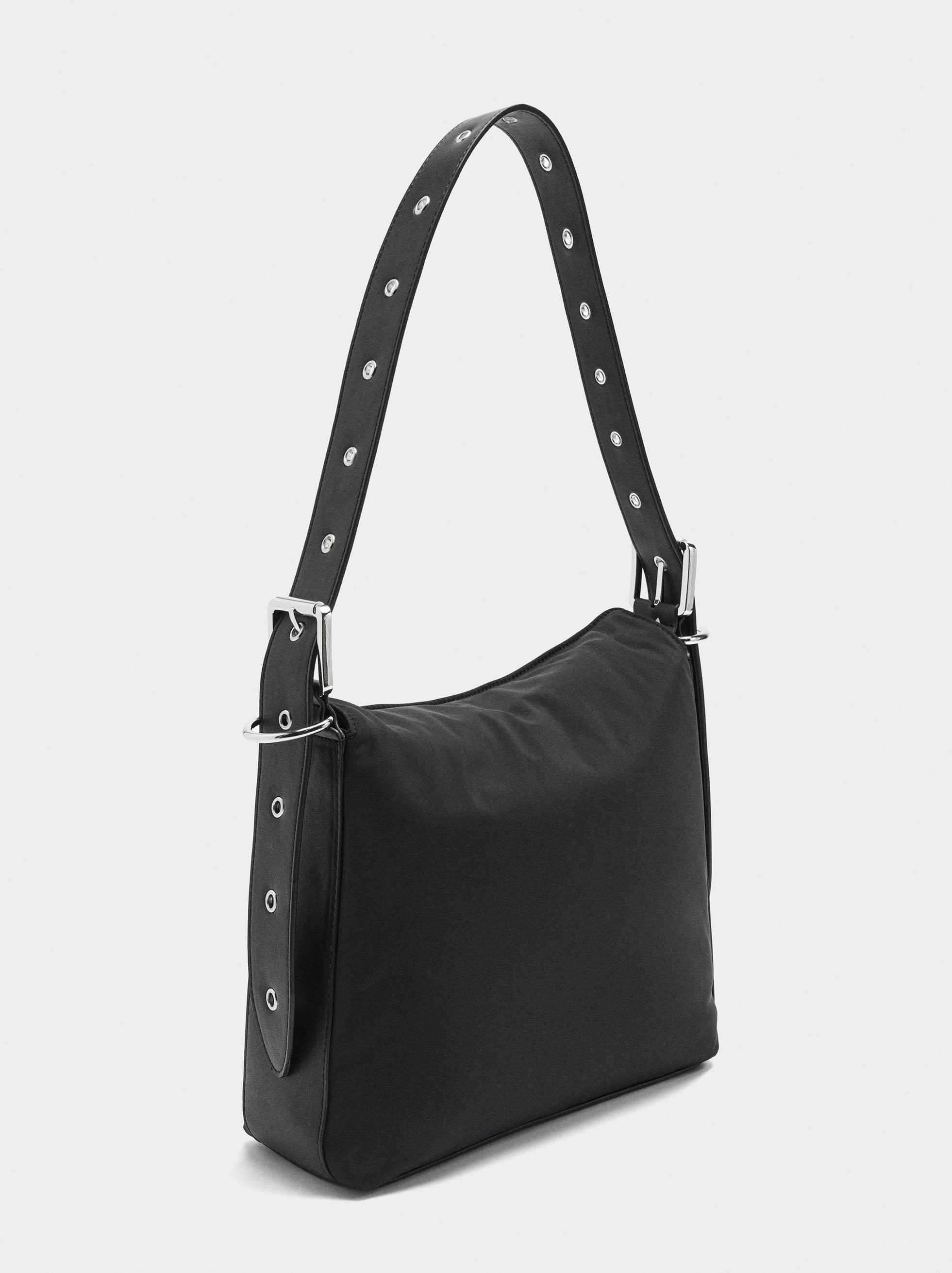 Bolso De Hombro Liso De Nylon
