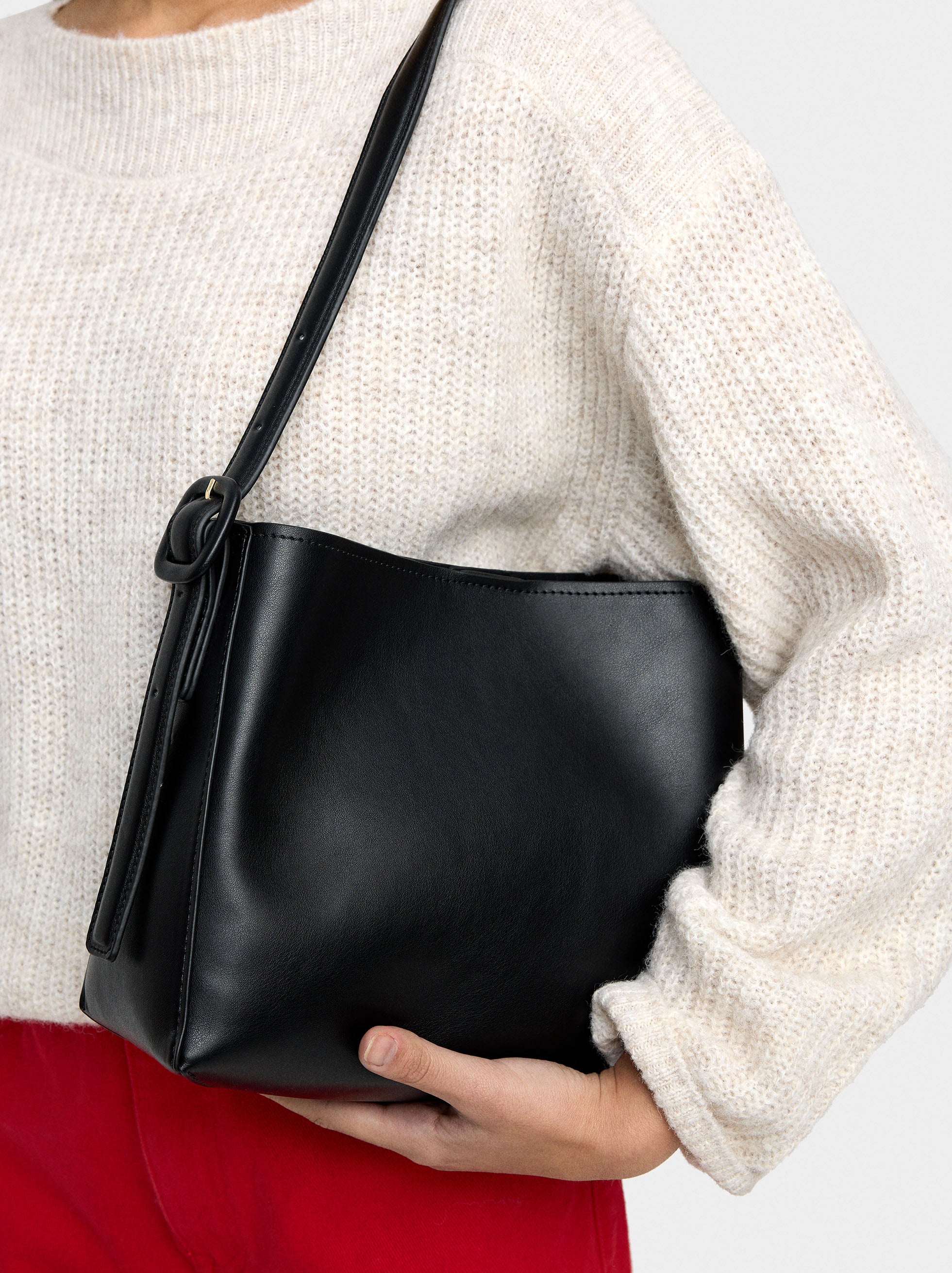 Bolso De Hombro Liso