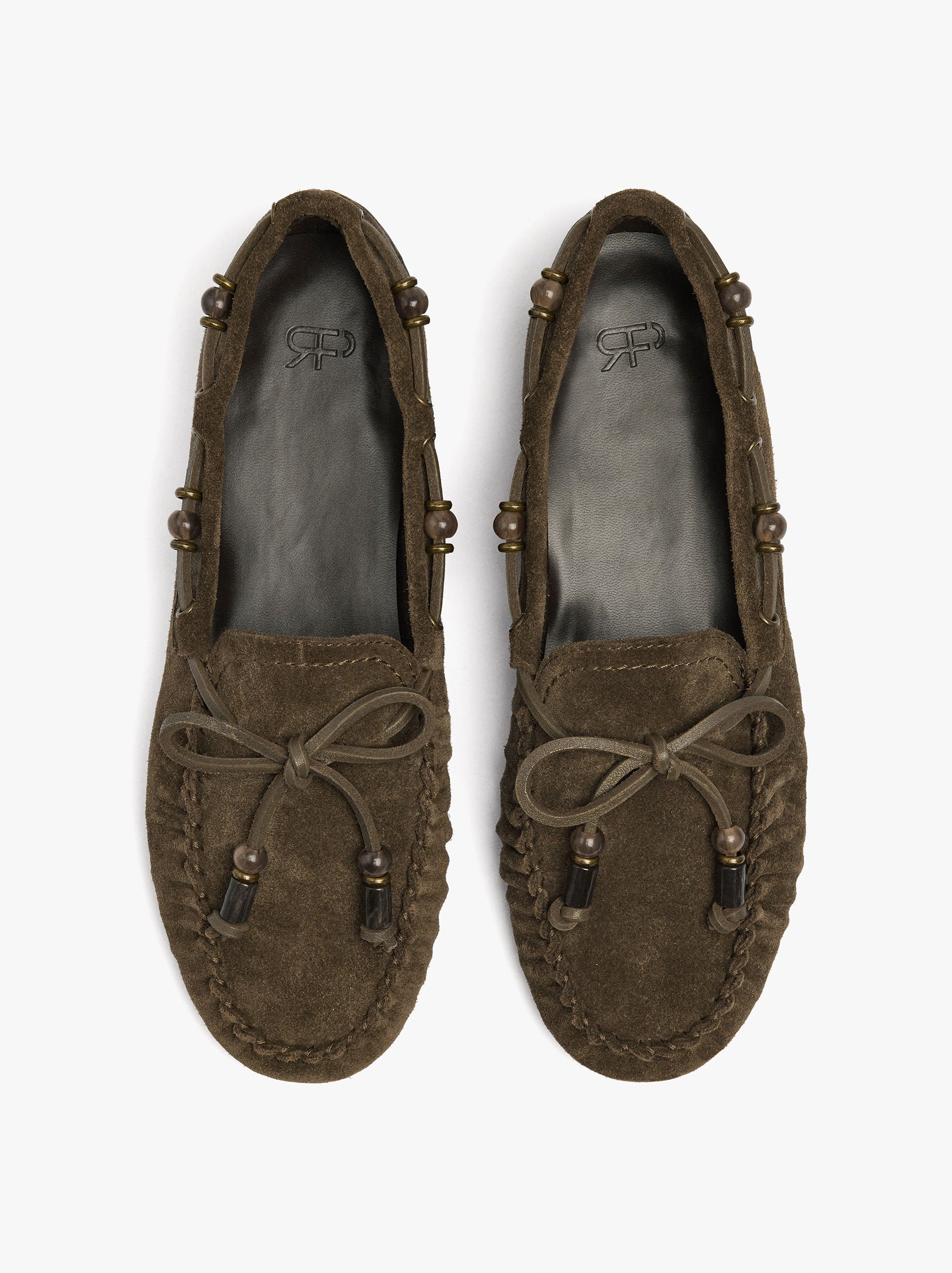 Mocasines De Piel Con Lazo