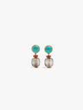 Pendientes Con Piedra Y Cuenta De Vidrio
