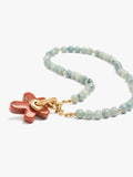 Collar Cuentas Y Colgante En Resina