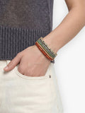 Multipulsera Con Cuentas De Piedra