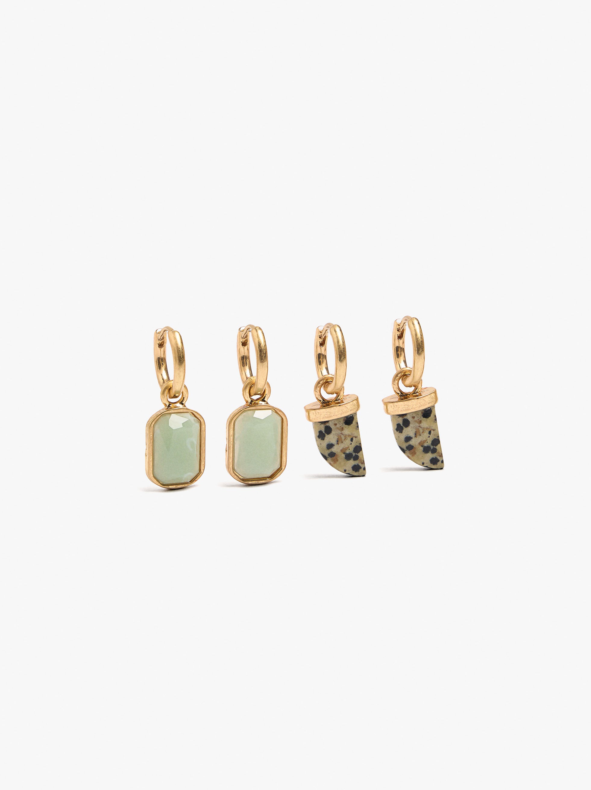 Set De Aros Con Piedras