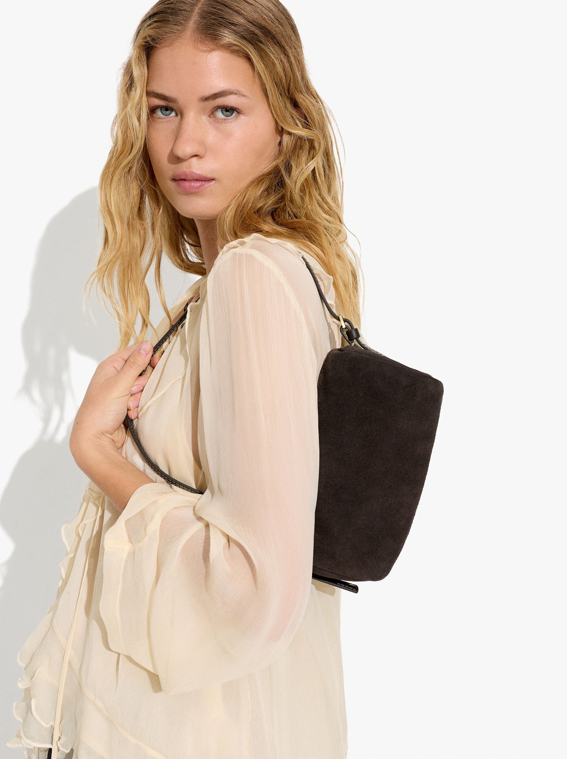 Bolso Bandolera Alargado De Piel