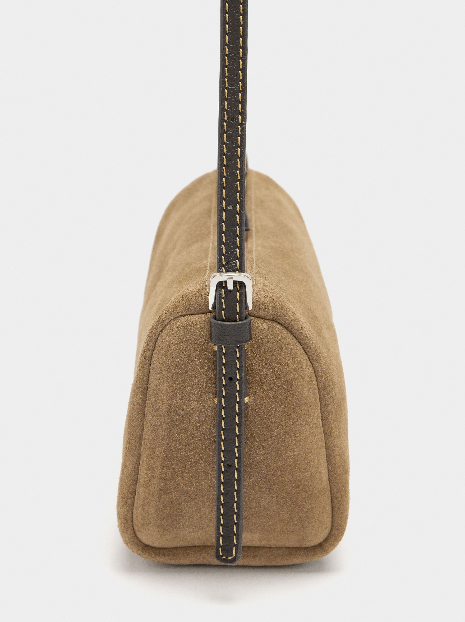 Bolso Bandolera Alargado De Piel