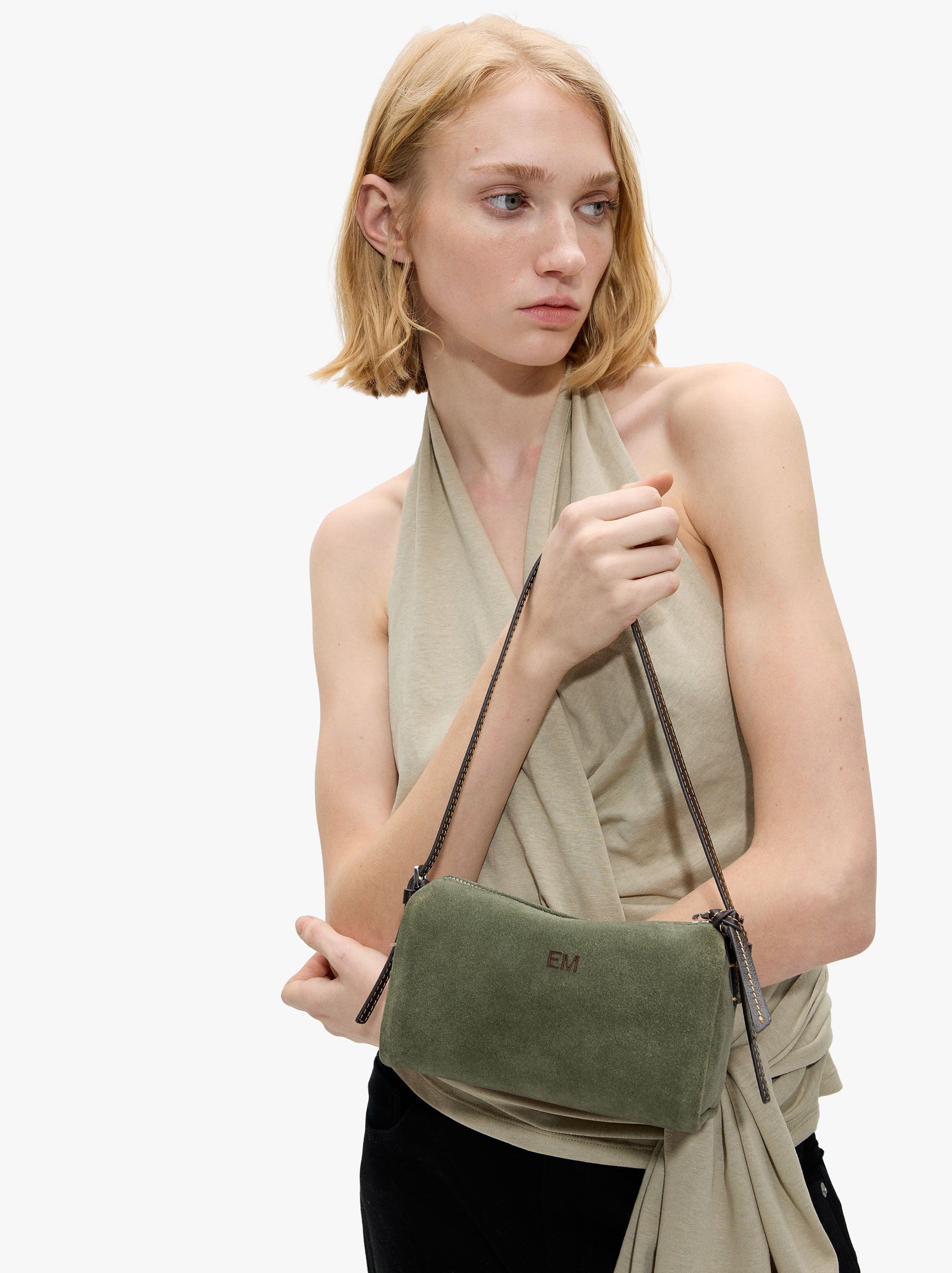 Bolso Bandolera Alargado De Piel