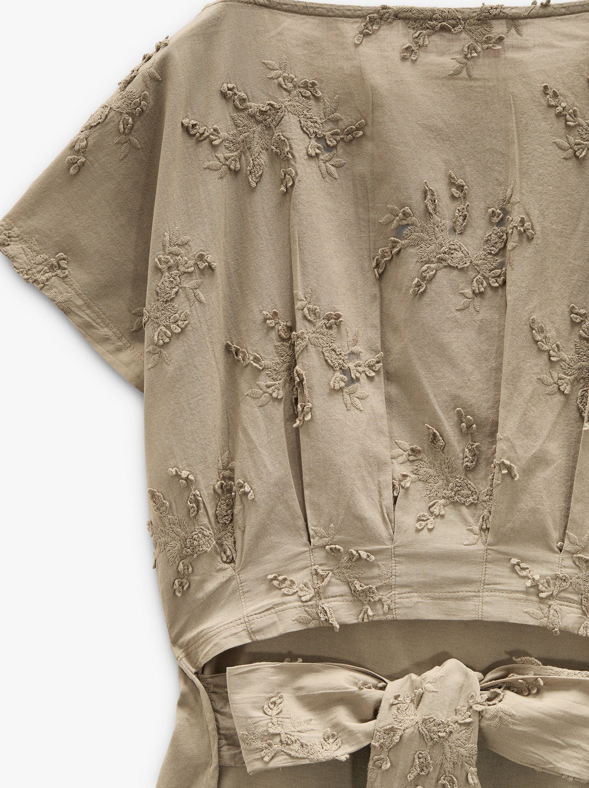 Blusa Con Bordados 100% Algodón