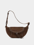 Bolso Bandolera Efecto Piel Con Tachuelas