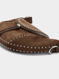 Bolso Bandolera Efecto Piel Con Tachuelas