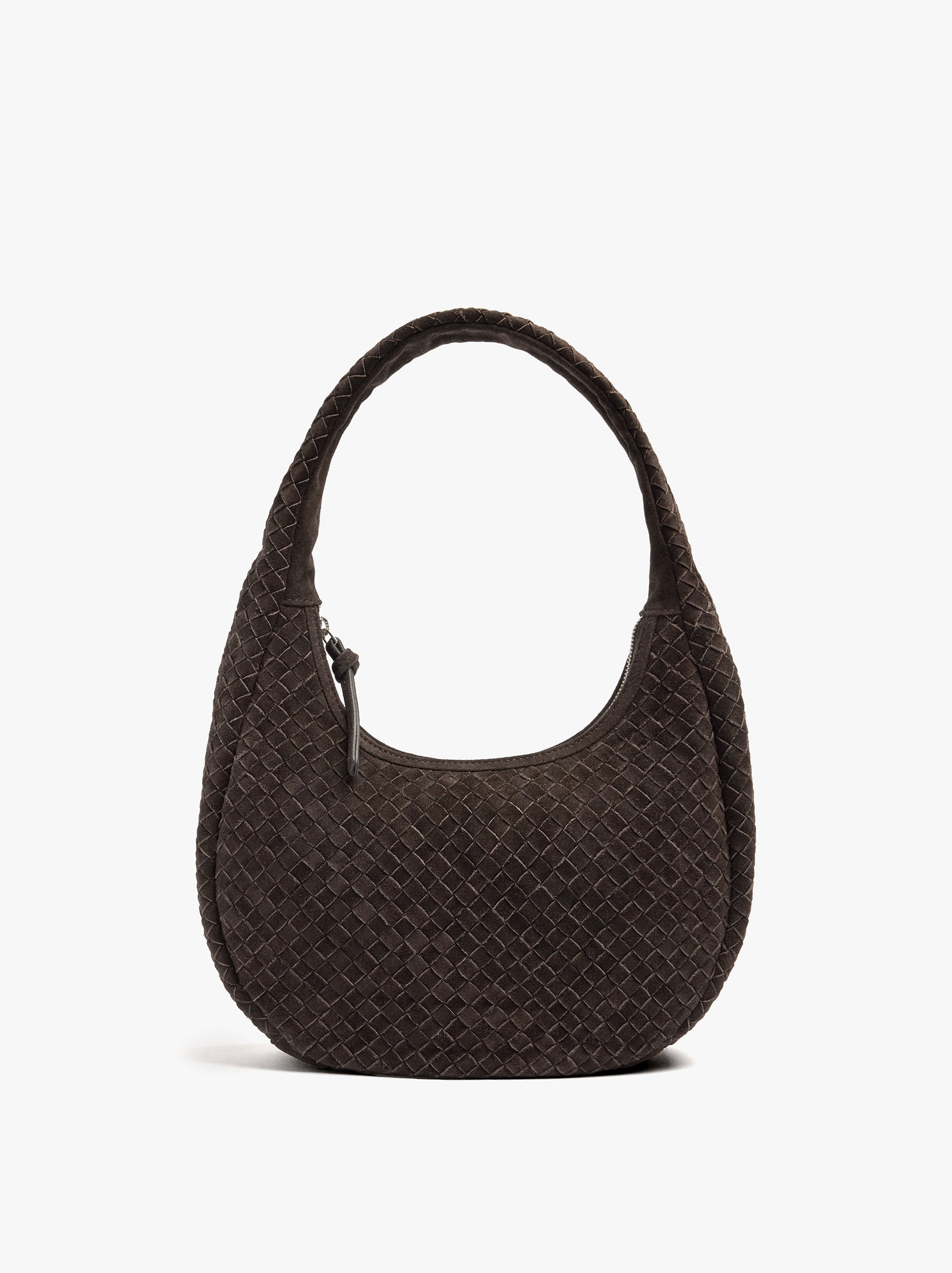 Bolso De Hombro Con Piel Trenzada