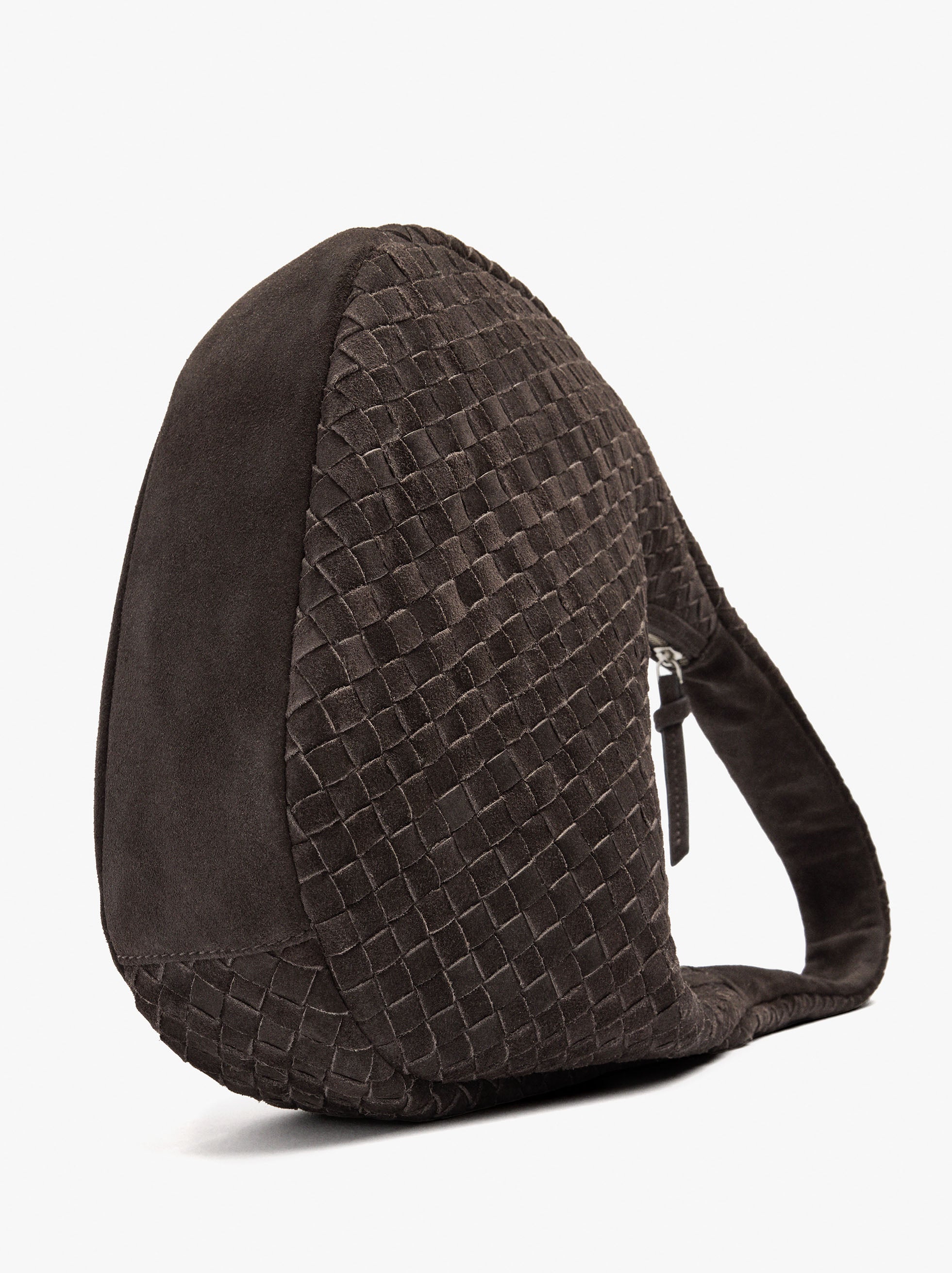 Bolso De Hombro Con Piel Trenzada