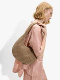 Bolso De Hombro Con Piel Trenzada