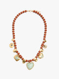 Collar Corto Con Colgantes De Piedras