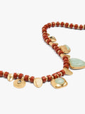 Collar Corto Con Colgantes De Piedras